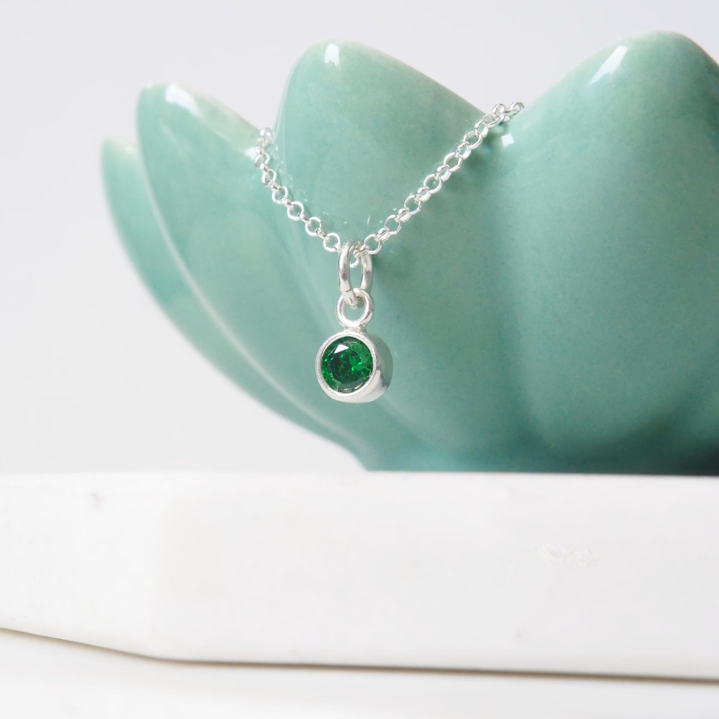 Birthstone Charm Necklace - MAY