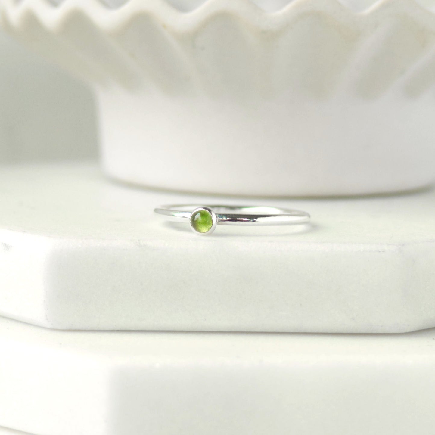 Birthstone Stacker Ring - Small 3mm Gemstone