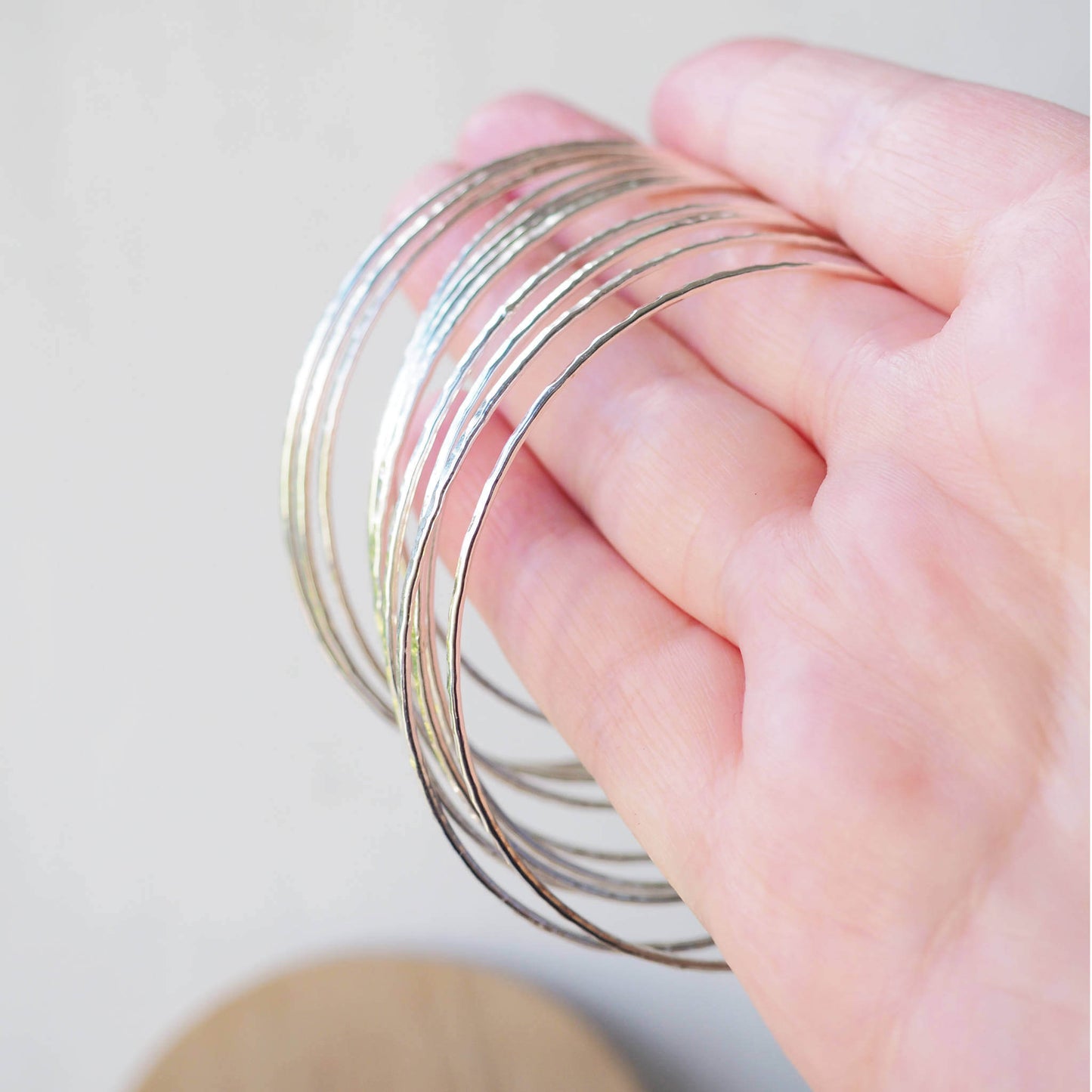 Silver Skinny Bangles