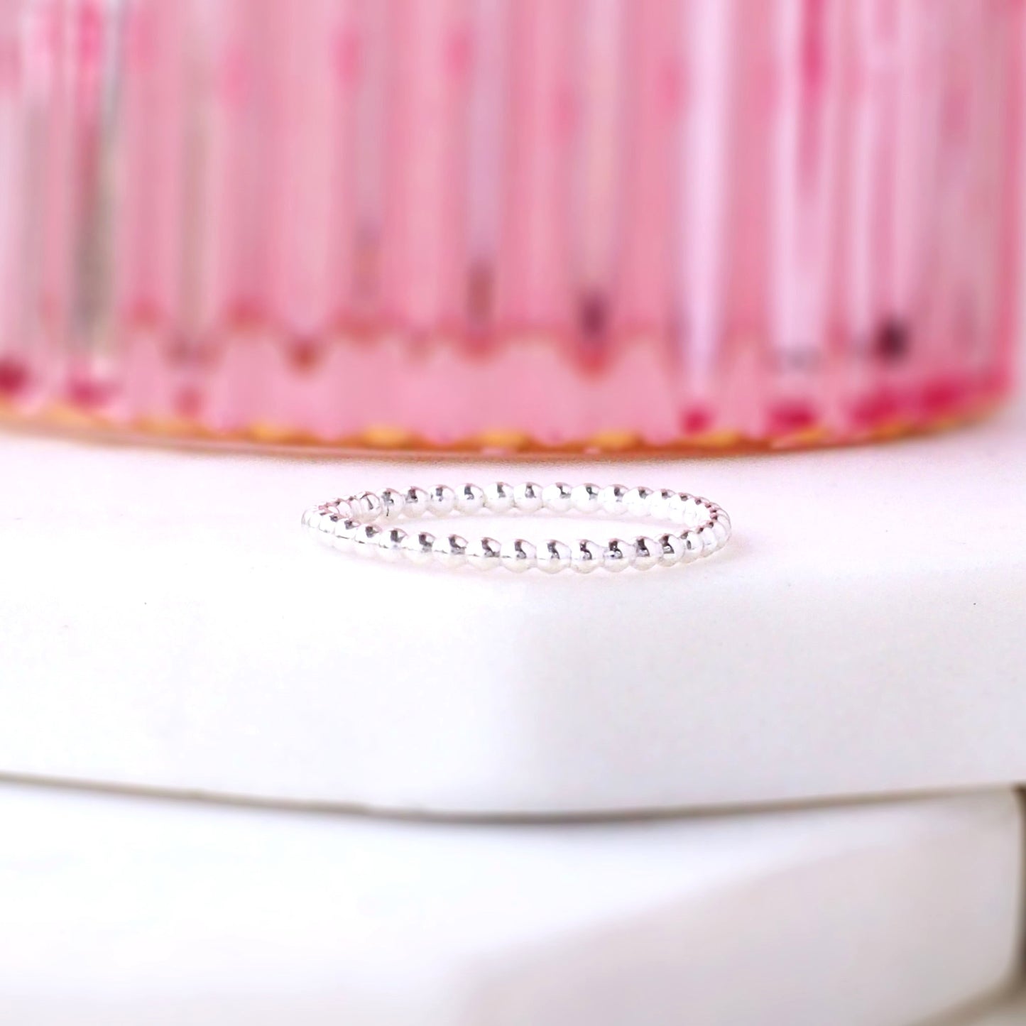 Dotty bubble style band ring in minimalist style. Handmade to your ring size by maram jewellery in Edinburgh UK