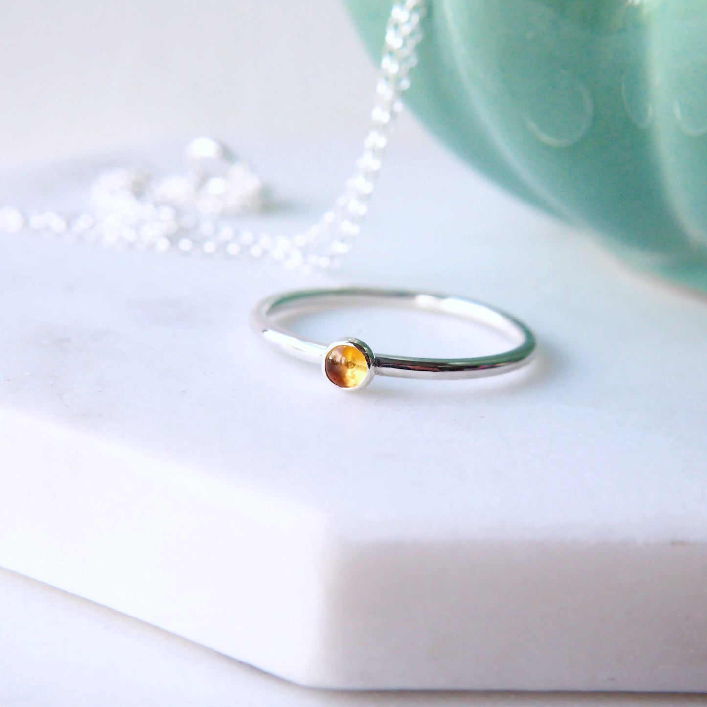 Birthstone Stacker Ring - Small 3mm Gemstone