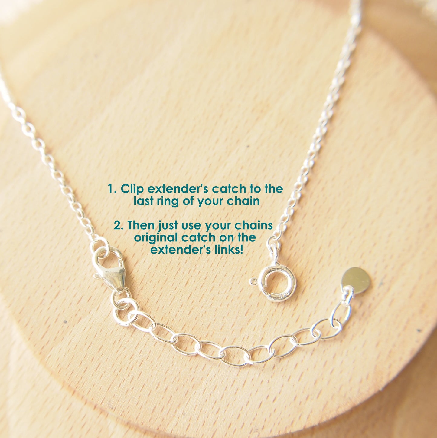 Sterling Silver Extension Chain - for Bracelets & Necklaces