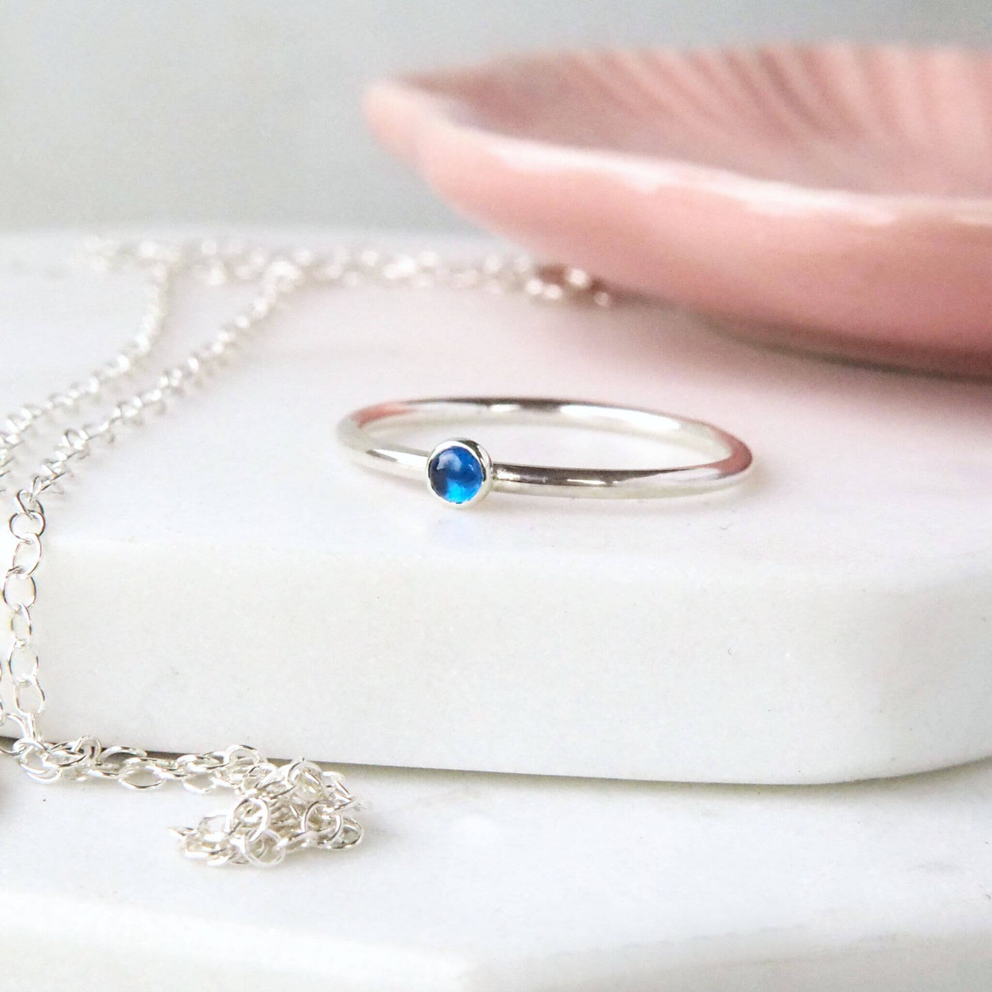 Birthstone Stacker Ring - Small 3mm Gemstone