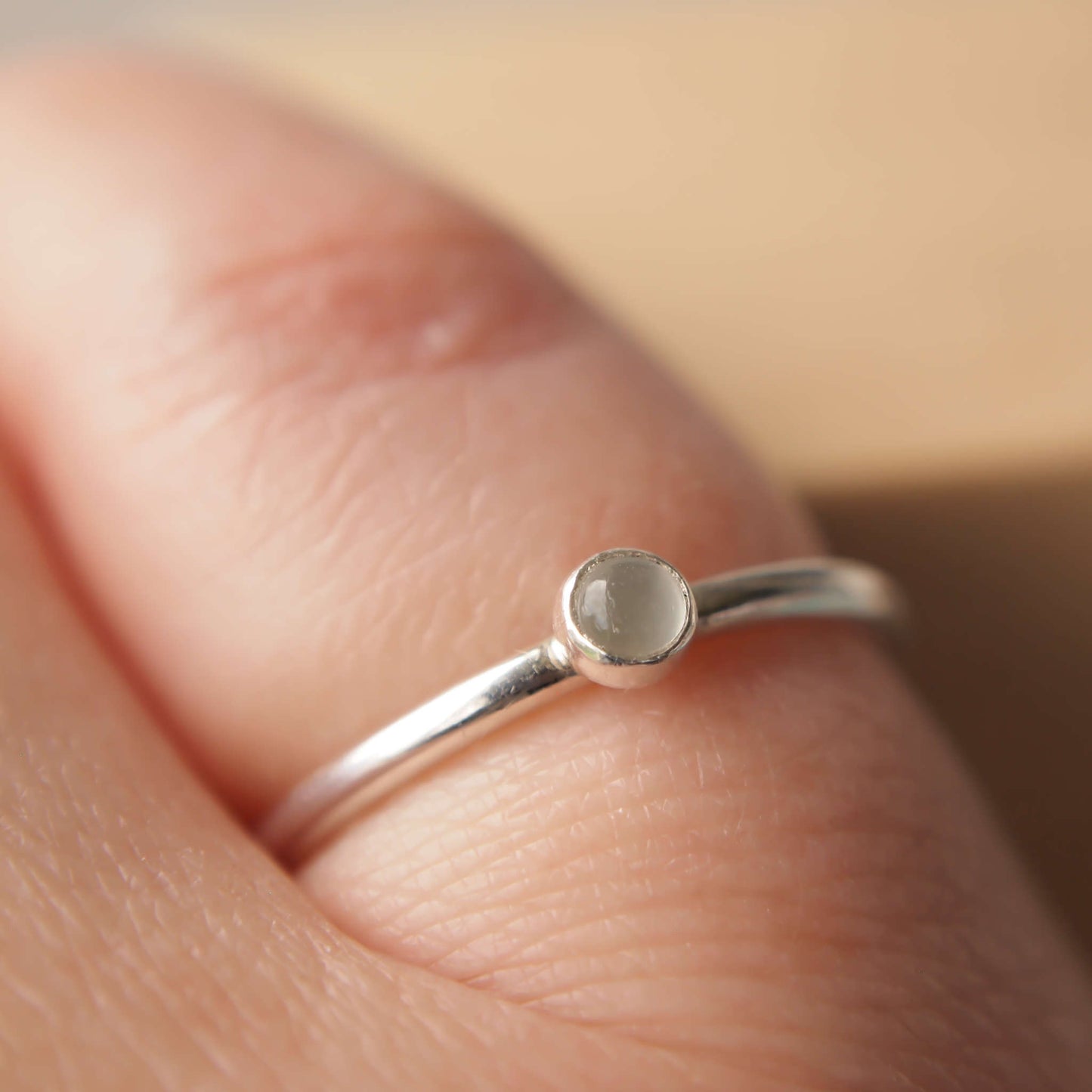 Birthstone Stacker Ring - Small 3mm Gemstone