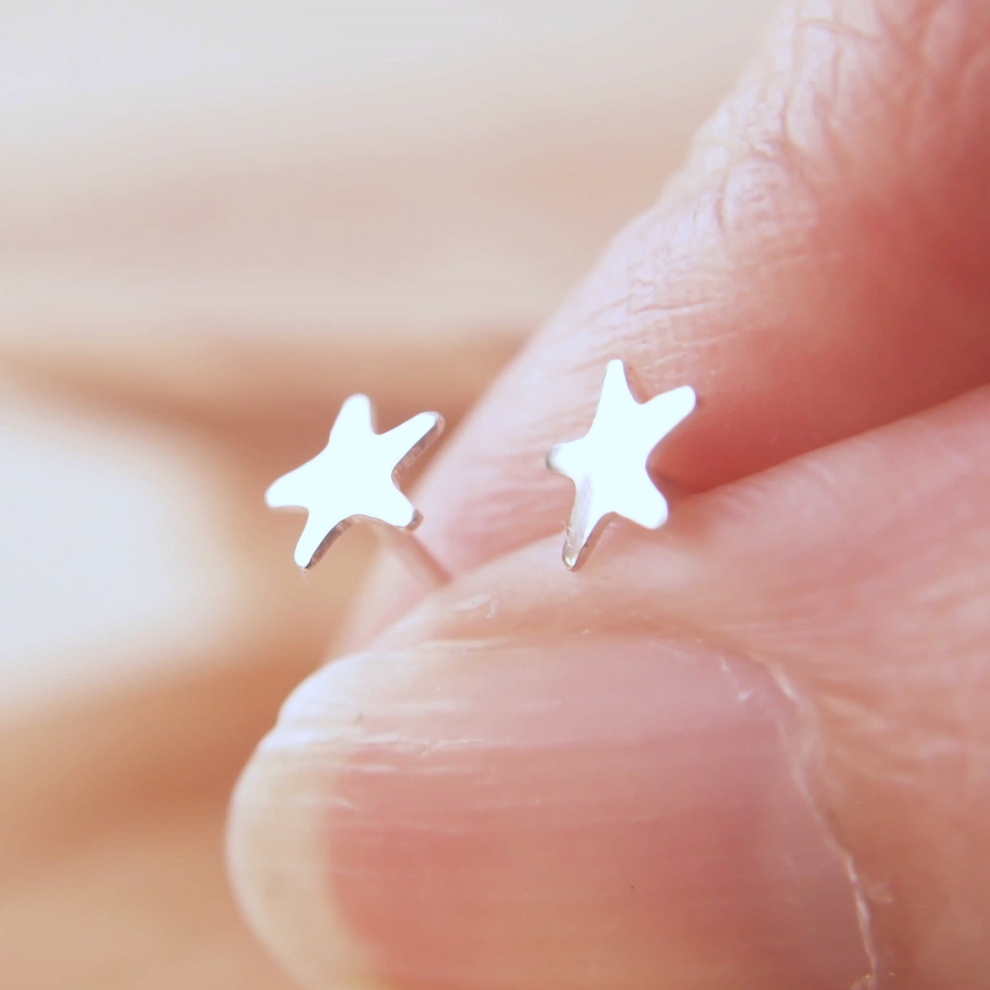 Small Silver Studs - Star