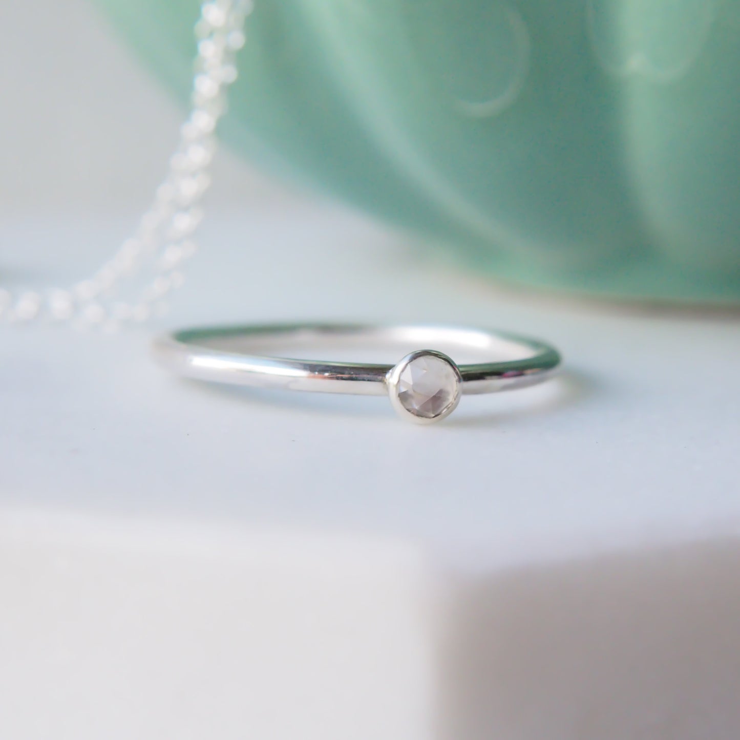 Birthstone Stacker Ring - Small 3mm Gemstone