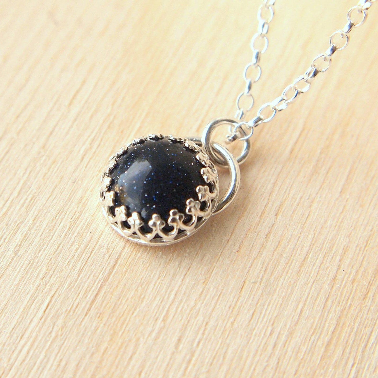 Blue Goldstone Pendant