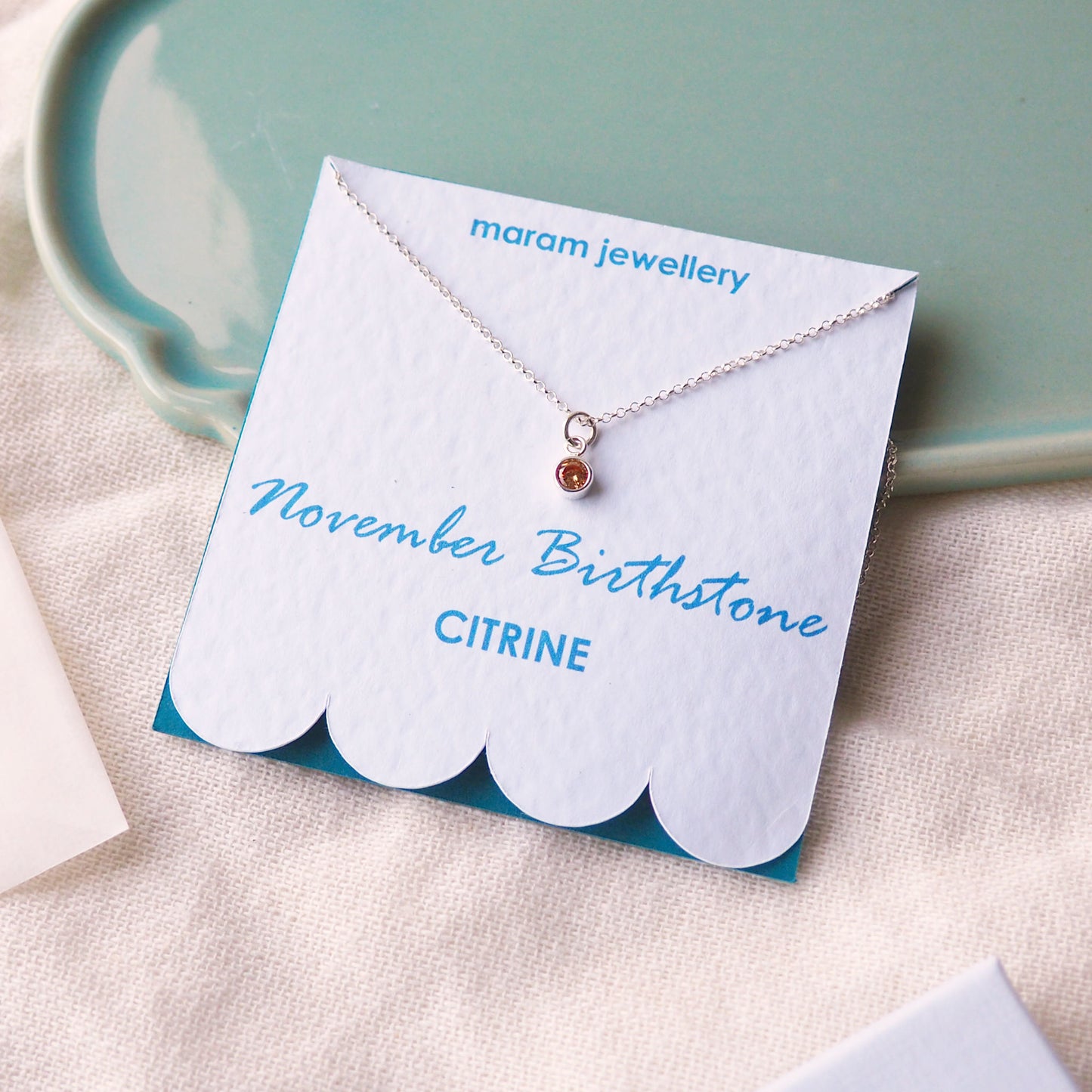 Birthstone Charm Necklace - NOVEMBER