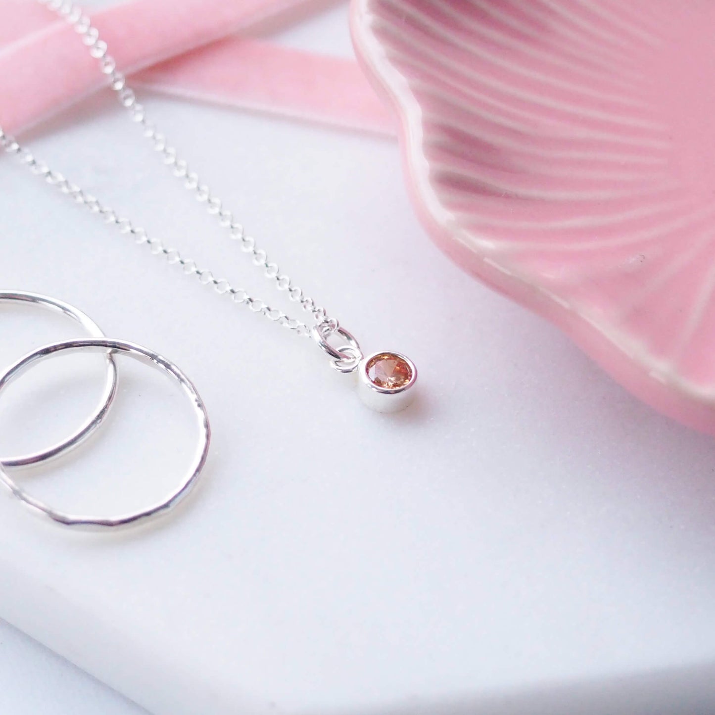 Birthstone Charm Necklace - NOVEMBER