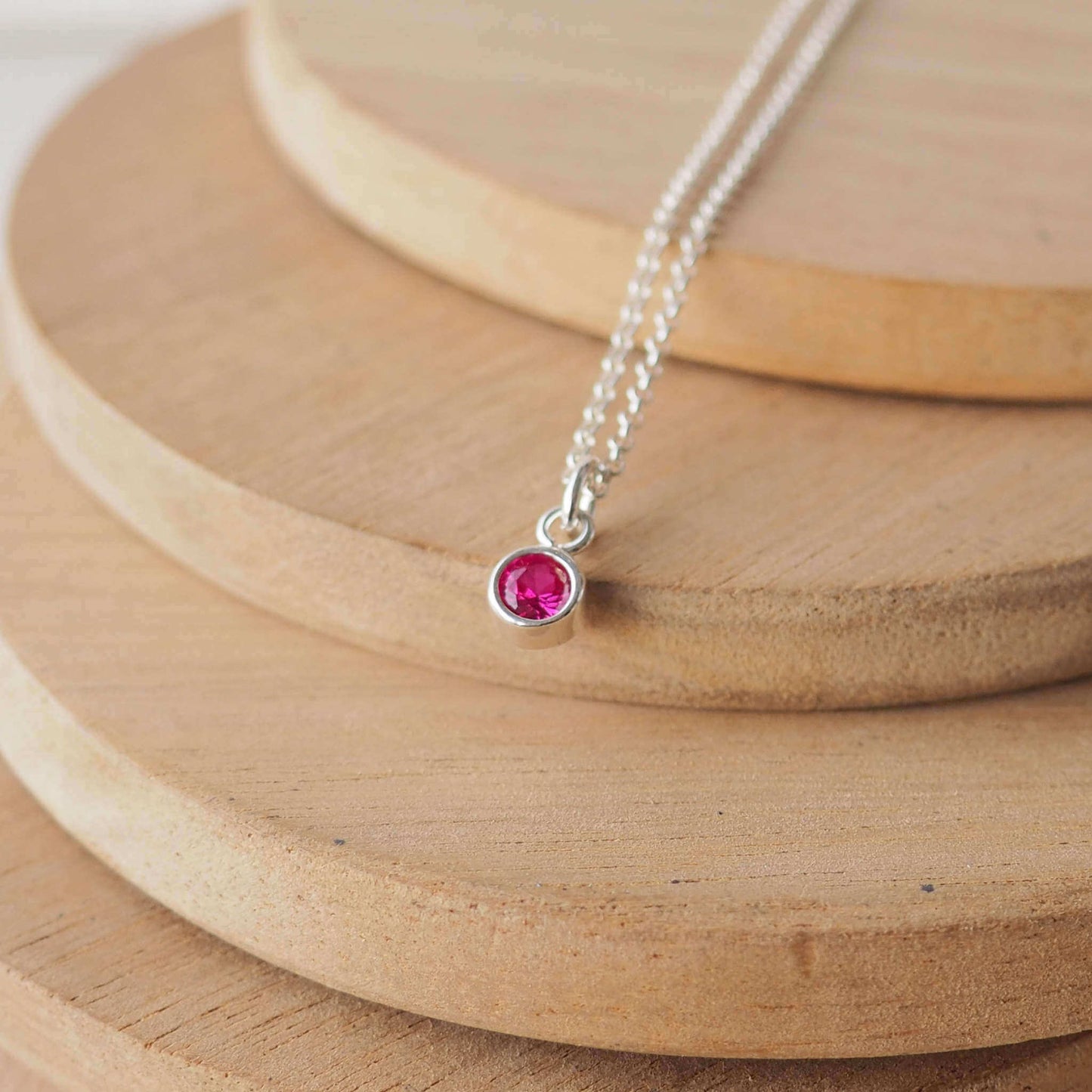 Birthstone Charm Necklace - OCTOBER