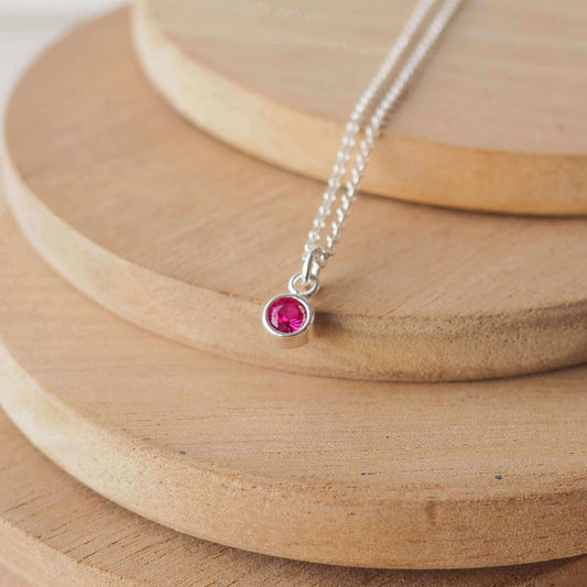 Birthstone Charm Necklace - OCTOBER