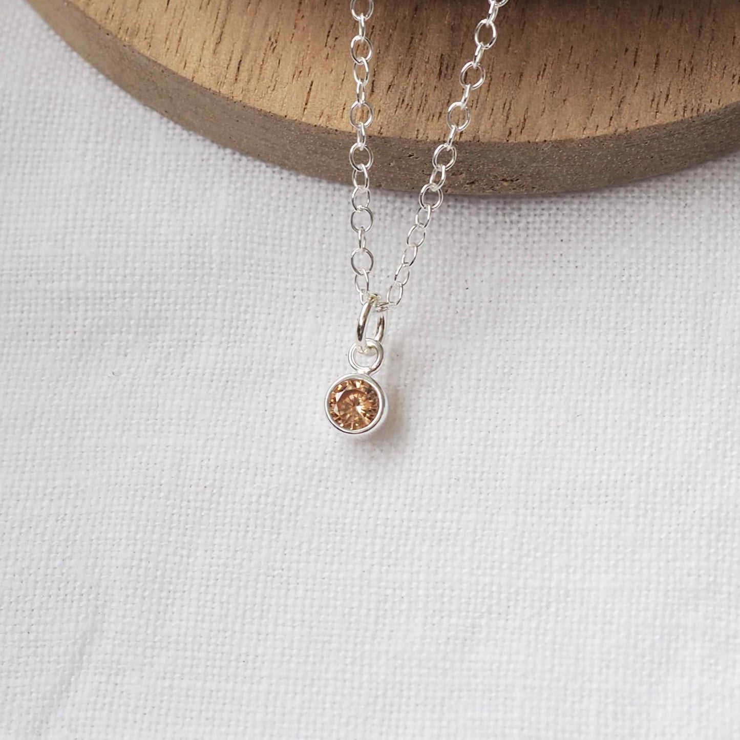 Birthstone Charm Necklace - NOVEMBER