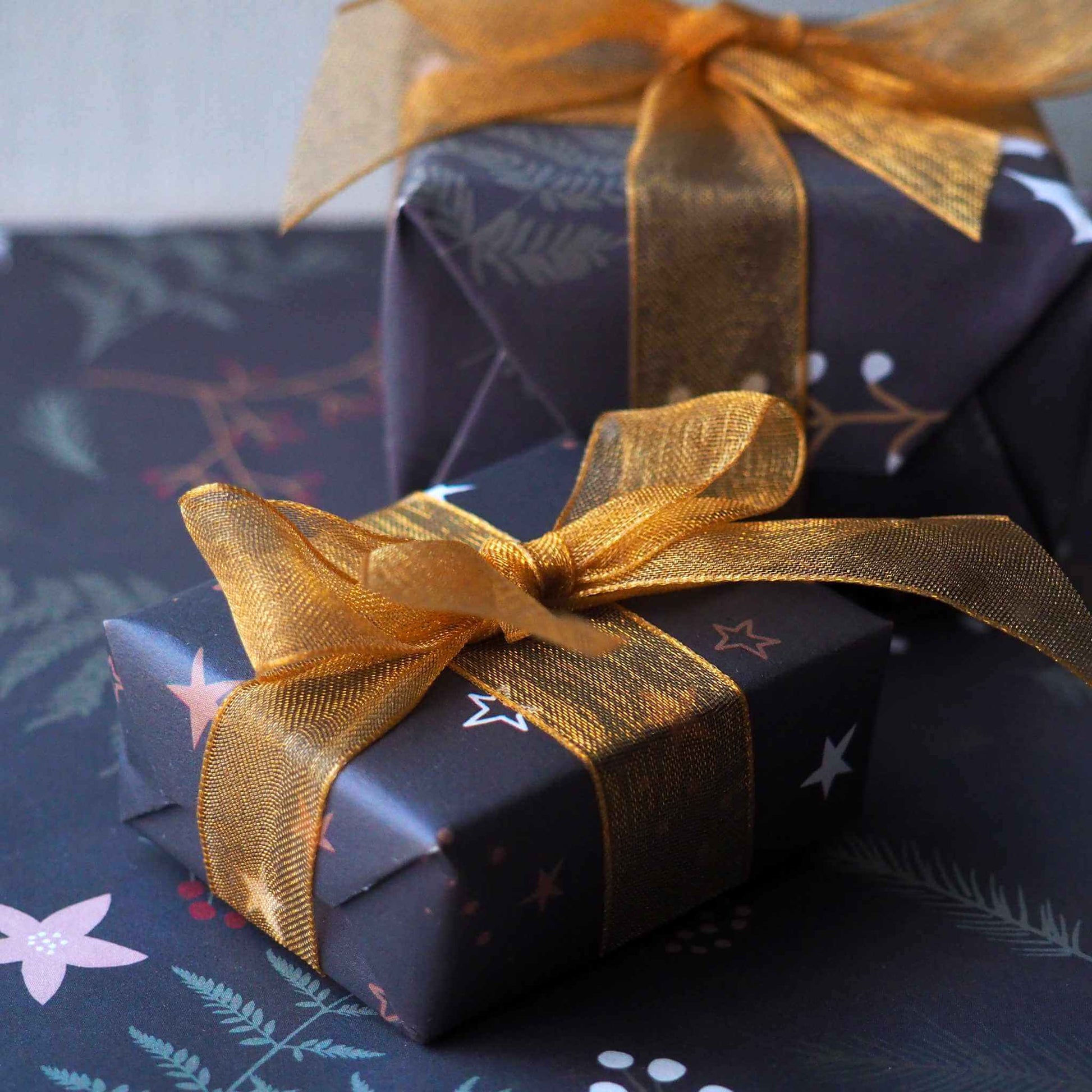 Festive Gift Wrap for Maram Jewellery Purchases. Hand crafted Jewellery, made in Scotland