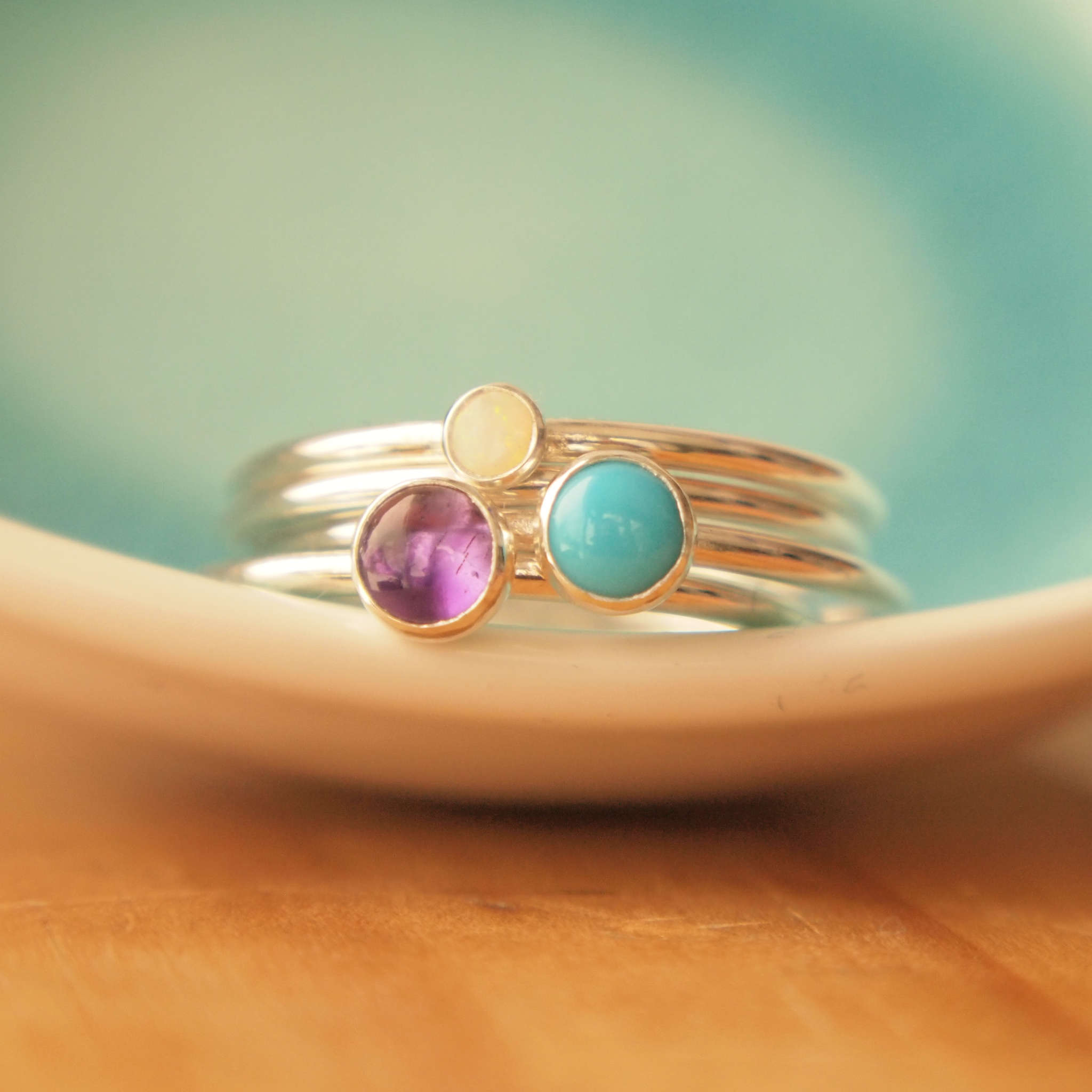 Turquoise discount stacking ring