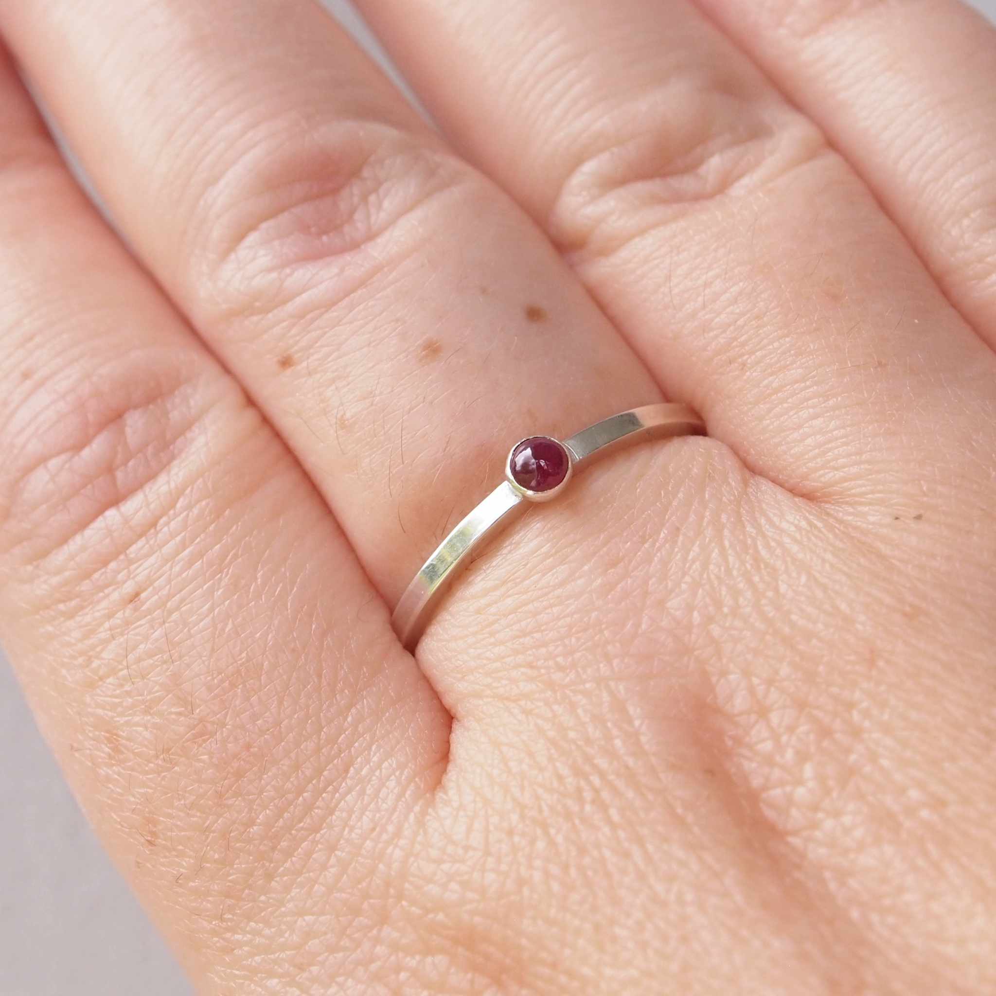 Ruby ring clearance silver band