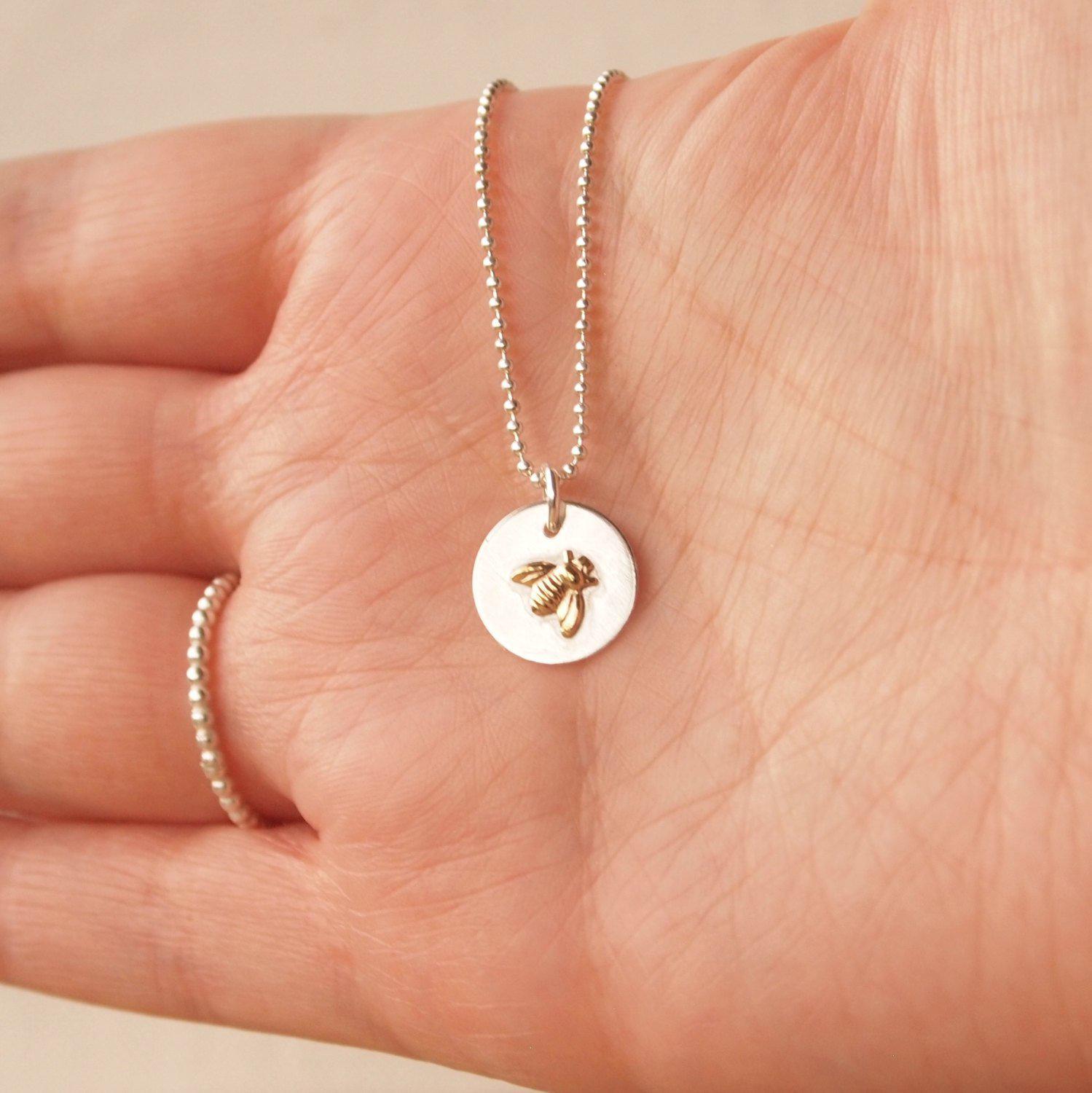 Silver Bee Necklace-Necklace-maram jewellery